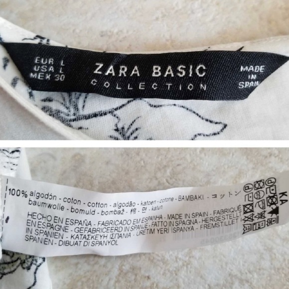 Zara Roadtrip Vacay Drawn Desert Print Side Tie Short Sleeve Top - Picture 5 of 5